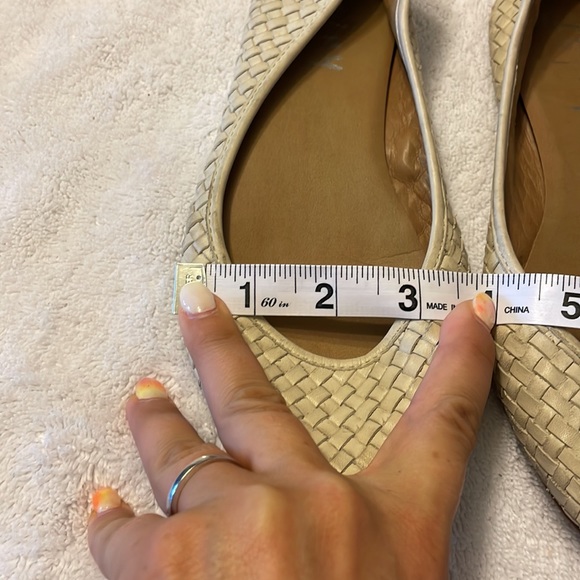French Sole FS/NY like new leather woven Ballet Flats - Picture 7 of 8